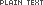 plain text